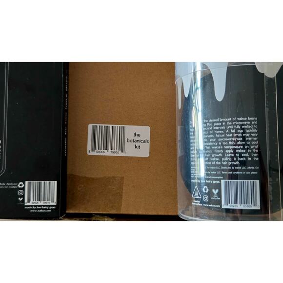 Wakse Botanicals At Home Wax Kit Face with 6 Tubs Wakse, Applicators and Tub NIB - Picture 7 of 8